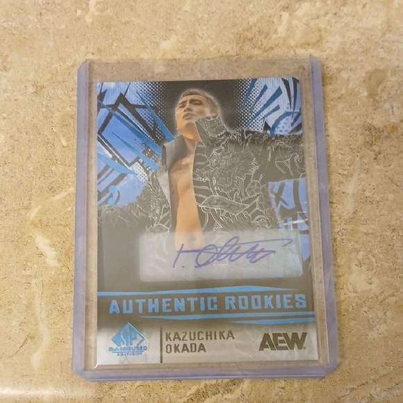 AEW Authentic Rookies Trading Card Kazuchika Okada Game Used Sp 2025 Autograph